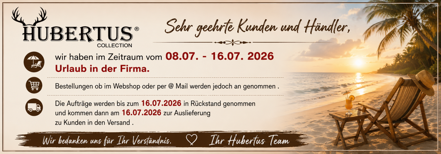 Hubertus Urlaubsbanner vom 08.07.-16.07.2026 Hubertus Urlaubsbanner vom 08.07.-16.07.2026