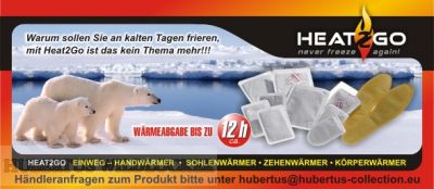 Handheizkissen - Handwrmer Heat2Go - Temperaturabgabe + 65C