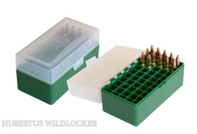 Patronenbox MEDIUM - fr Bchsenpatronen grn/ transparent HU-2016202 G/T