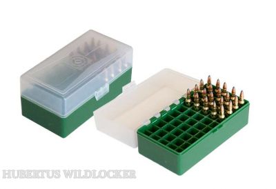 Patronenbox SMALL - für Büchsenpatronen grün/ transparent HU-2016102 G/T