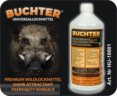 HUBERTUS-BUCHTER PFLAUME- AROMA Wildlockmittel Konzentrat 1 kg Flasche / TOP - EFFEKT AN DER  KIRRUNG Art. Nr. BU-18002