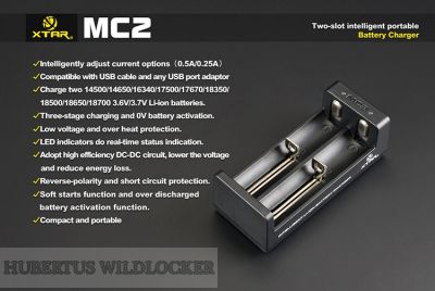 Li-Ion Akku Ladegert XTAR MC1 zum laden fr 2 AKKU / Art.Nr. 70015