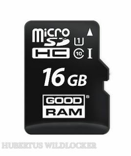 Speicherkarte micro SD GOODRAMmicroSDHC 16GB Class 10 UHS1 + SD Adapter Art. Nr. 70020