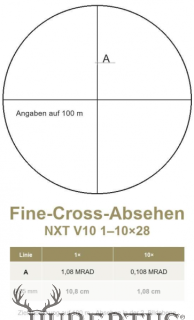 DDoptics V10 1-10x28 NXT MRAD Zielfernrohr