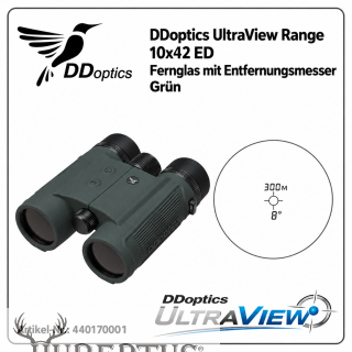 DDoptics UltraView ED 10x42 ED – Range in Grün - Grün · ED-Fernglas mit Laser-Entfernungsmesser DDoptics UltraView ED 10x42 ED – Range in Grün - Grün · ED-Fernglas mit Laser-Entfernungsmesser