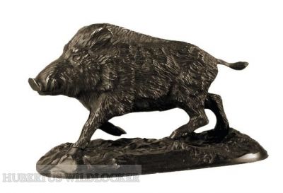 Bronzeplastik Keiler laufend Bronzeplastik Keiler laufend