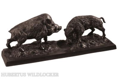 Bronzeplastik zwei kleine Keiler Bronzeplastik zwei kleine Keiler