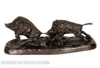 Bronzeplastik zwei kleine Keiler Bronzeplastik zwei kleine Keiler