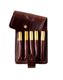 Premium Leder- Grtelpatronenetui f. 5 Bchsenpatronen Kal. uni
