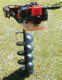 Erdlochbohrer m. 2,0 PS Motor + Bohrer 10, 15 oder 20 cm