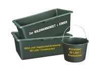 Wildwannen- Wildwannenset 2 St Wannen 80 L inkl. Kirreimer 20 Liter / Frostsicher