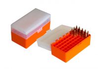 Patronenbox MEDIUM - fr Bchsenpatronen orange/ transparent HU-2016201 O/T