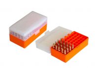 Patronenbox SMALL - fr Bchsenpatronen orange/ transparent HU-2016101 O/T