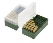 Patronenbox für  Revolverpatronen Kal. 38-357 Mag  / f. 50 Stück Patronen HU- 201650