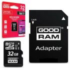 Speicherkarte micro SD GOODRAMmicroSDHC 32GB Class 10 UHS1 + SD Adapter Art. Nr. 70021