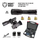 NIGHT WOLF XH-01 HD-NV FOCUS Ø 44 mm LAMPEN IR SET 3in1, in ABS-BOX mit Lampen Zubehör
