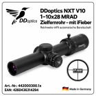 DDoptics NXT V10 1-10x28 MRAD Zielfernrohr – mit iFieber ( Reichweite trifft automatische Bereitschaft )